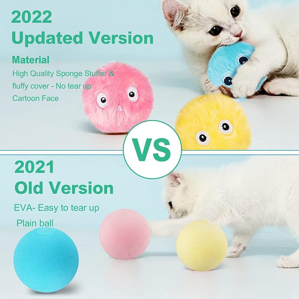 Interactive Chirping Cat Ball Toys – 3 Lifelike Animal Sounds