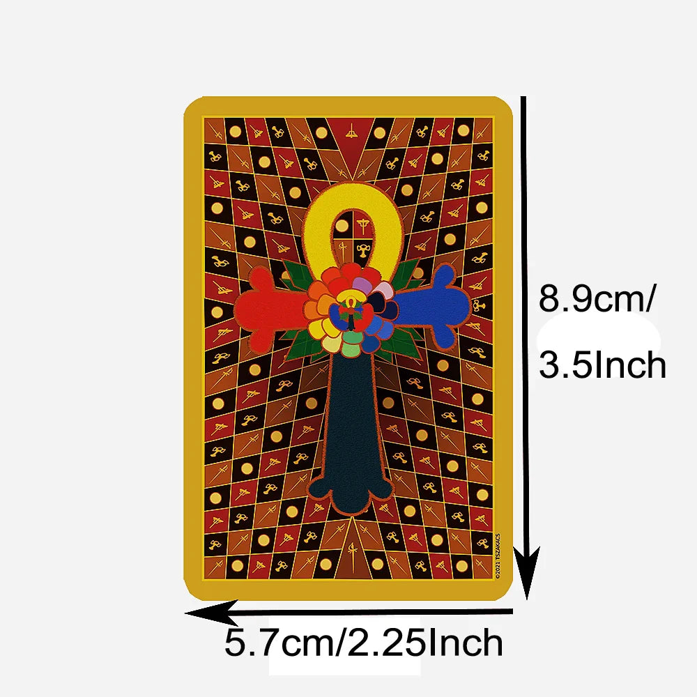Thoth Tarot Cards 80 Cards 3 Magicians Oracle English Divination America Edition Board Playing Games In Irregular Gift Box