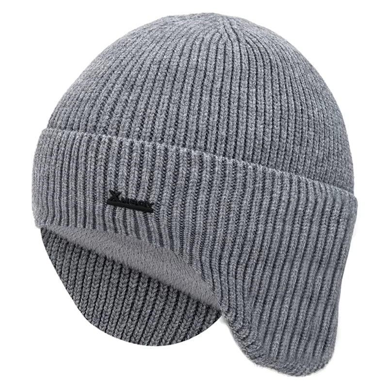 Fleece-Lined Earflap Cap – Warm Winter Outdoor Beanie