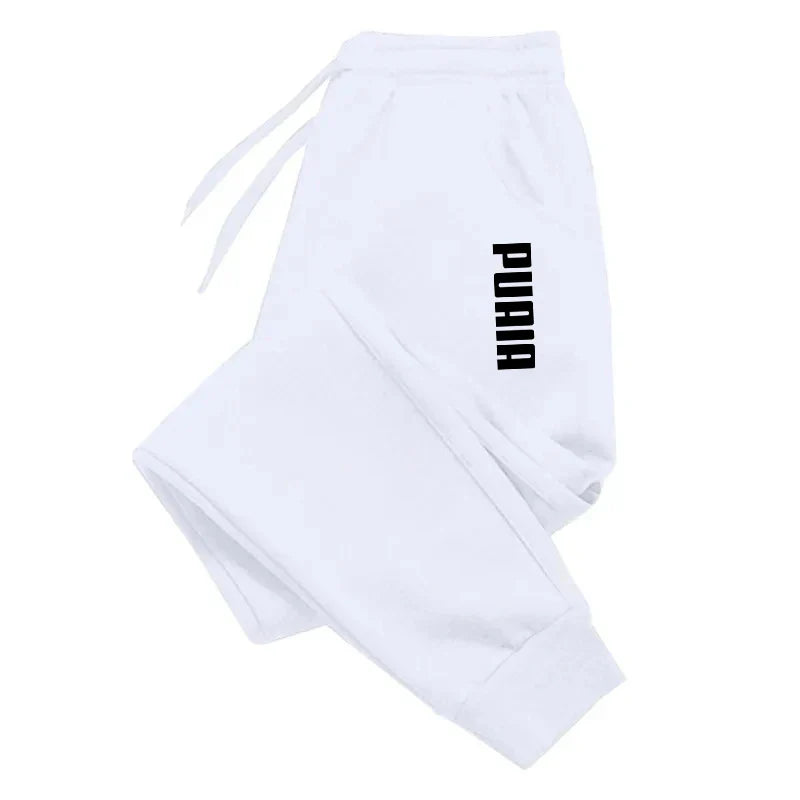 Women's Casual Jogging Pants with Drawstring and Print Detail