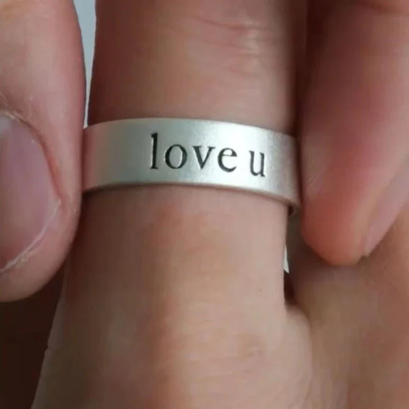 1PC Unique Design Sense Letter Handprint Ring For Men Women Versatile Fashion Couple Ring Personalized Simple Ring Jewelry Gifts
