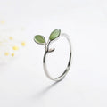 925 Sterling Silver Foliage Adjustable Rings For Women Girls Wedding Luxury Quality Jewelry Accessories Wholesale Jewellery