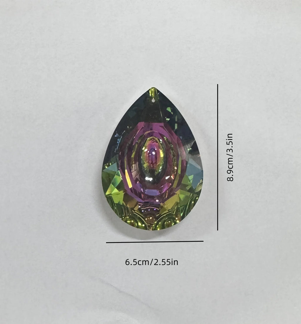 Large Crystal Rainbow Prism Pendant Sun Catcher Hanging Decor with Light Refraction Wedding Decor Home Wedding Party Decoration
