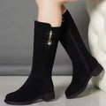 Thigh High Boot Warm Plush Snow Boots Side Zipper Snow Boots