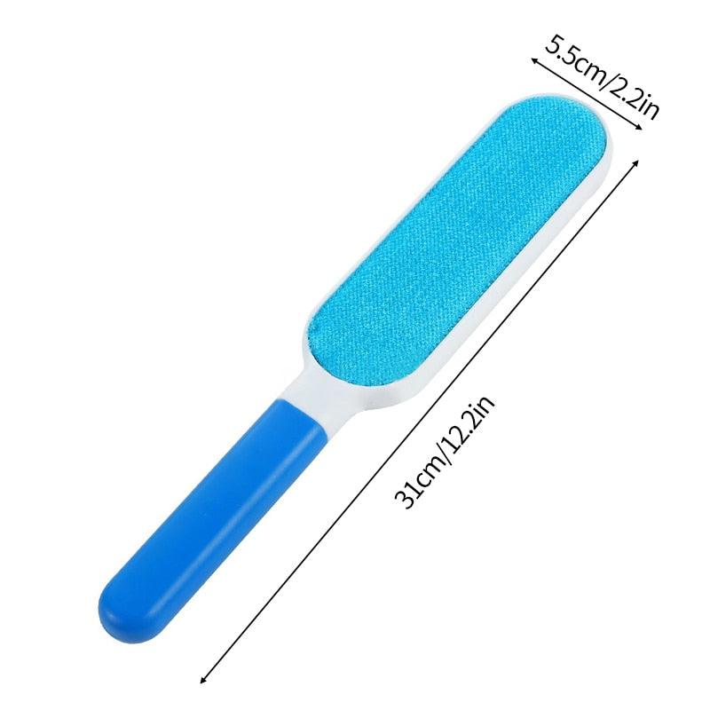 Reusable Pet Hair Remover Brush with Self-Cleaning Base for Clothes