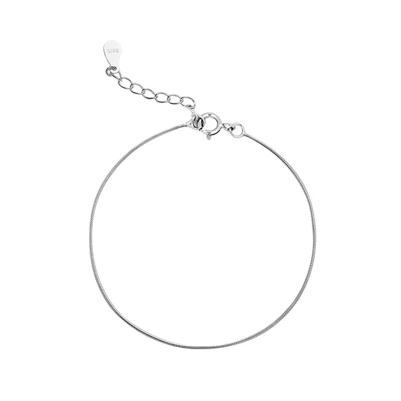 925 Sterling Silver 20cm Snake Chain Lucky Bracelets Woman Party Luxury Designer Jewelry Wedding Jewellery