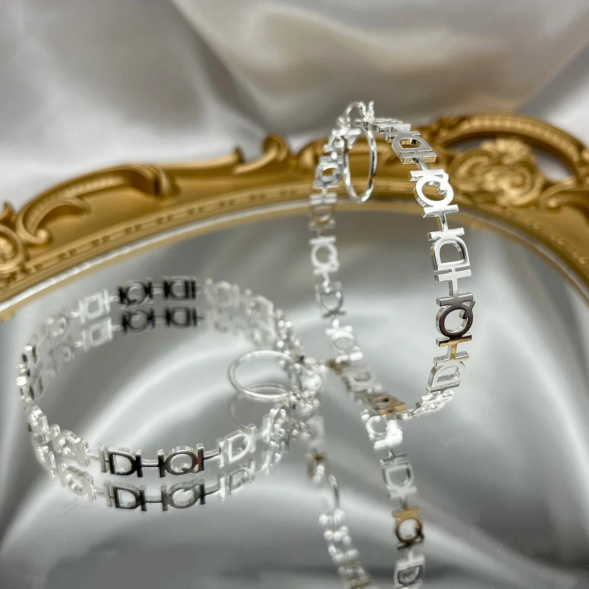 DHQH New Wholesale 40-70mm Customized Name Earrings Stainless Steel Earrings Customized Letter Earrings Women's Bridal Maid Gift