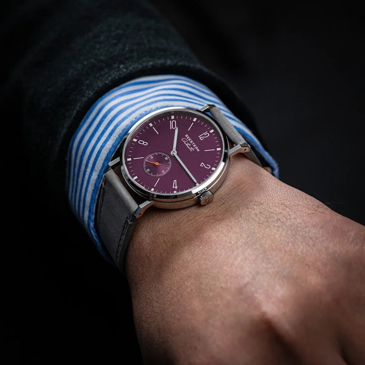 Men's Ultra-Thin Automatic Dress Watch – Stainless Steel Business Watch