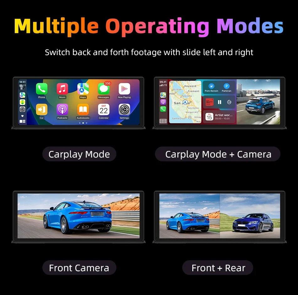 11.3 Inch Portable CarPlay Screen – HD Wireless Touch Display for Apple CarPlay and Android Auto