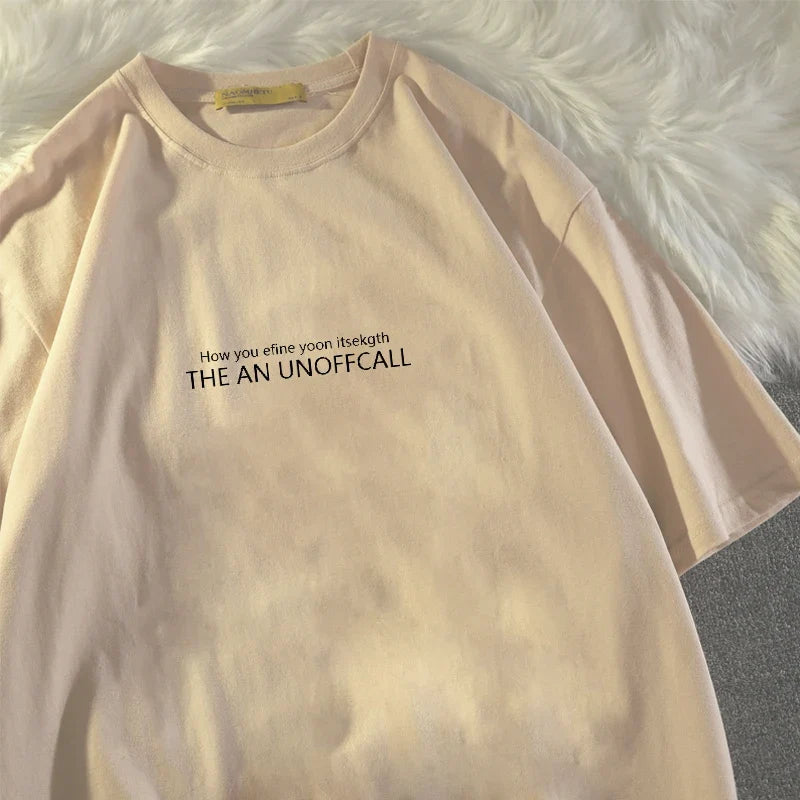 Men's Summer Letter Print T-Shirt