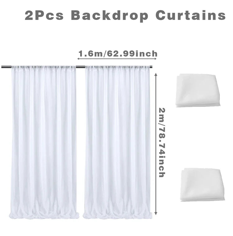 White Wedding Decoration Tulle Roll Crystal Organza Sheer Fabric For Wedding Birthday Party Backdrop Weeding Chair Sashes Decor