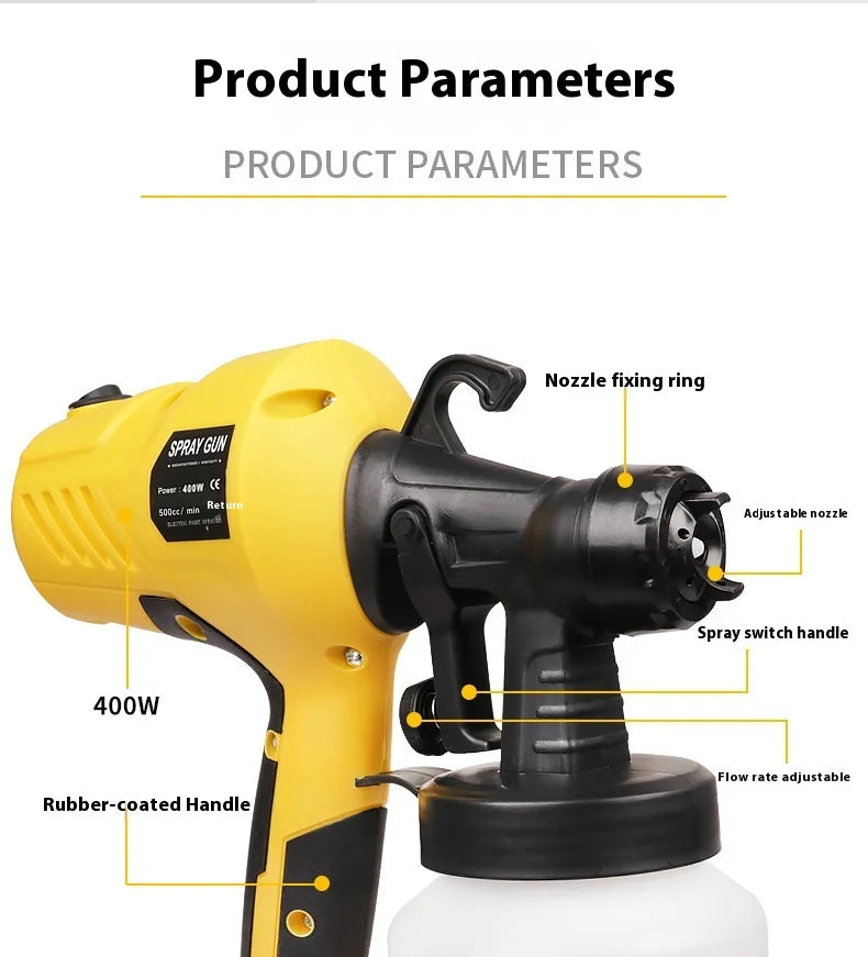 Portable Electric Paint Sprayer – Handheld Spray Gun for Home & Furniture