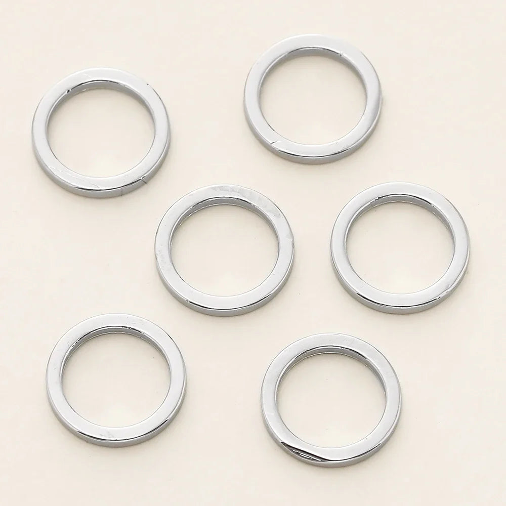 10/20Pcs/Pack 14K/18K Gold Color Plated Brass Close Jump Rings Split Rings Connector for Jewelry Necklace Making Accessories