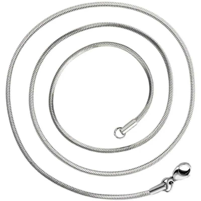 1Pcs Punk Hip-hop Snake Link Chain 925 Sterling Silver Necklace for Men Women Male Jewelry Gifts Cadenas Para Hombre