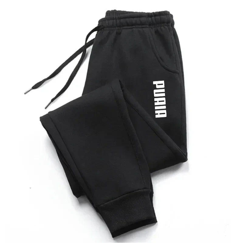 Women's Casual Jogging Pants with Drawstring and Print Detail