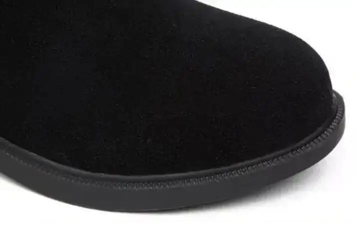 Women's Black Mid-Calf Winter Boots with Heart Zipper Detail - Image 8