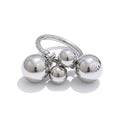 Yhpup 6789# Stainless Steel Beads Ball Handmade Ring Rust Proof 18K PVD Plated Personalized Trendy Charm Finger Jewelry 2025