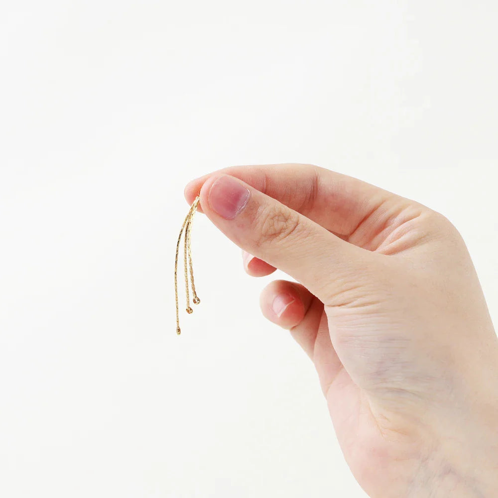 4Pcs/Lot 58mm 14K/18K Gold Color Plated Brass Chain Tassel Charms for DIY Earrings Jewerly Making Findings Accessories