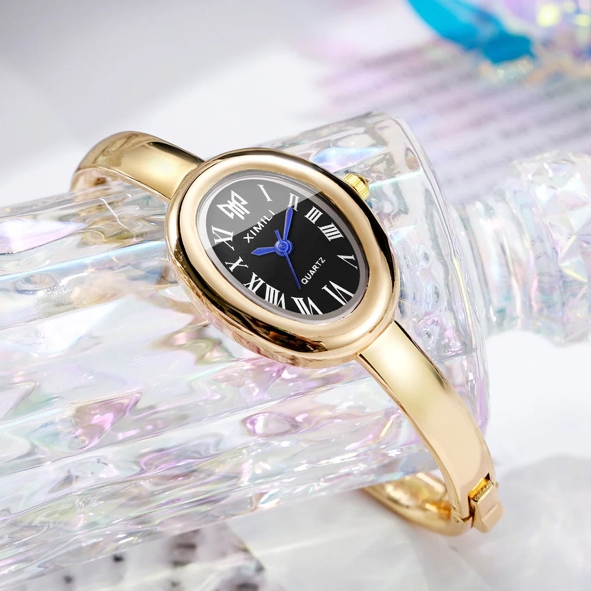 Elegant Oval Dial Women Watches Fashion Bracelet Strap Ladies Quartz Wristwatch Reloj Mujer Girls Clock Gift