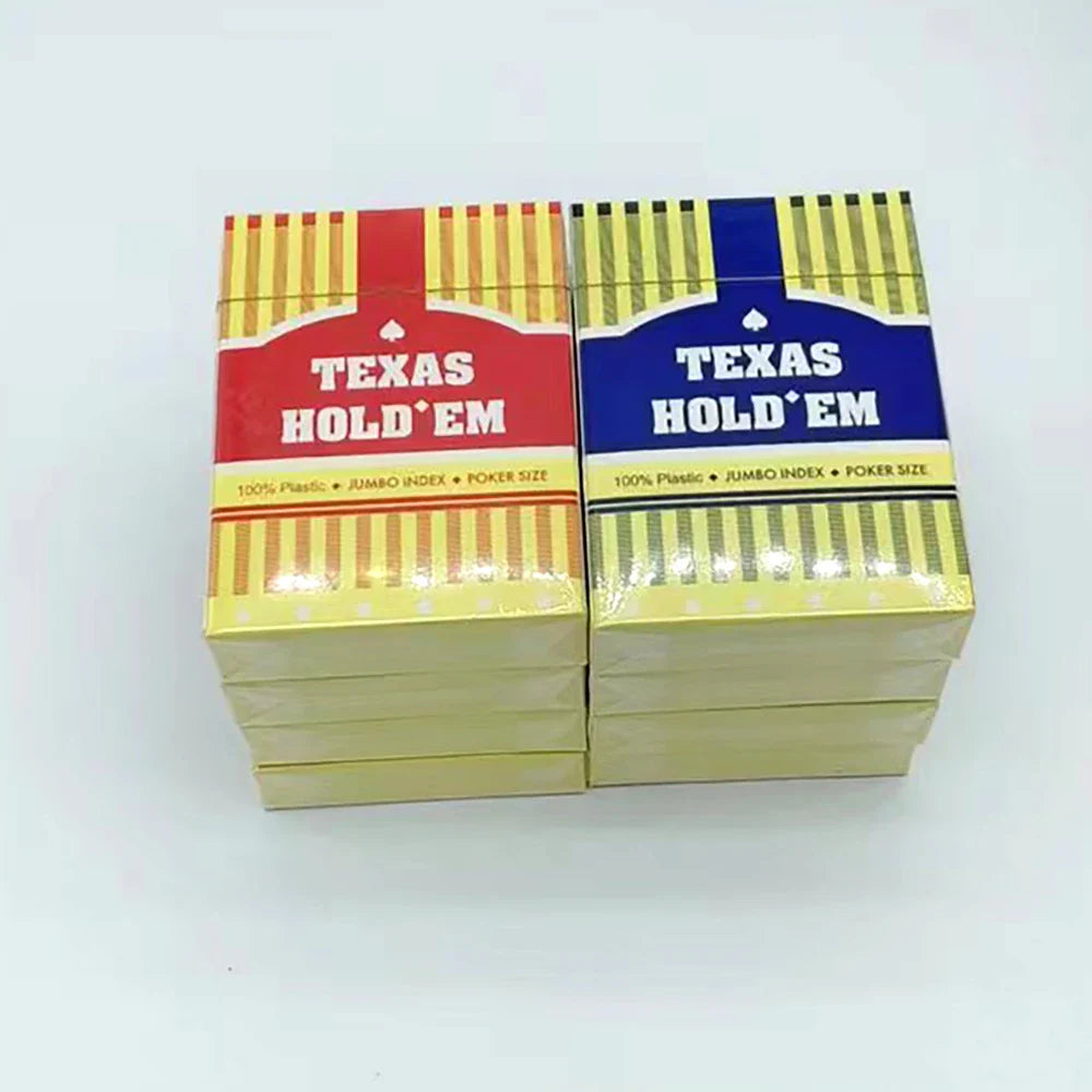 Excellent Quality Texas Hold'em Waterproof Poker Cards Board Game 63x88mm Durable 100% PVC Playing Cards For Casino Clubs