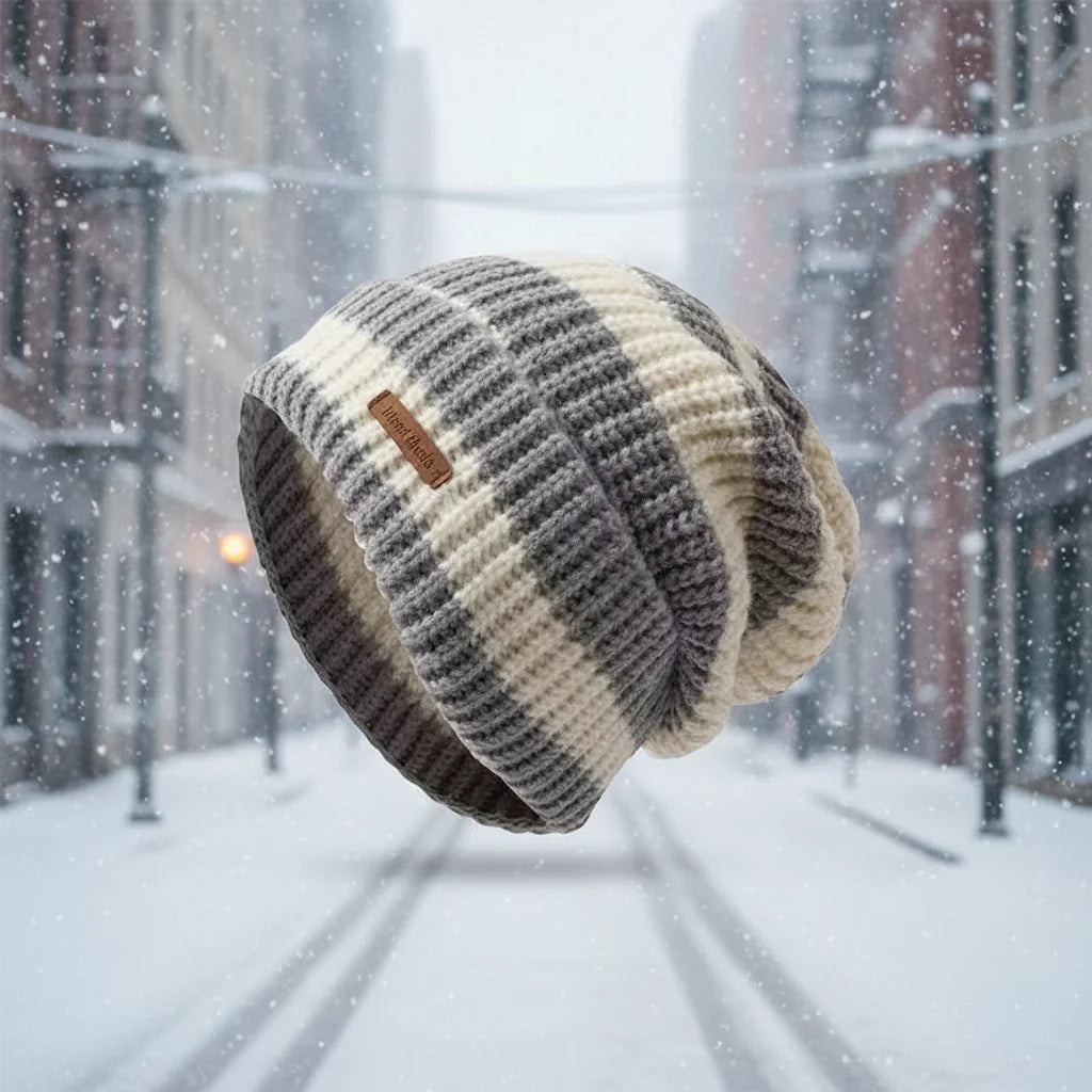 Unisex Stacking Knitted Beanie Cap – Winter Warm Striped Hip-Hop Bonnet Hat