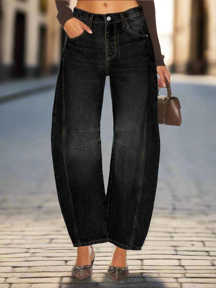 Women's High-Waisted Wide-Leg Jeans