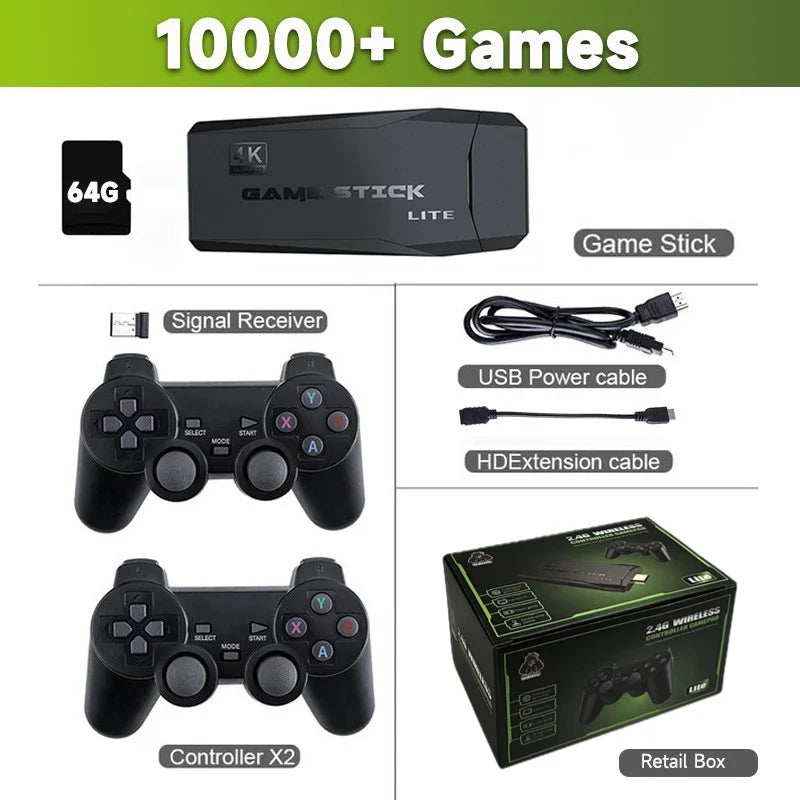 M8 Wireless Game Stick – 64GB Retro Console, 10000 Games