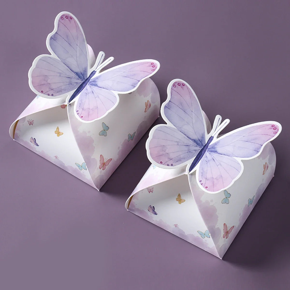 Pink Butterfly Candy Gifts Box Happy Birthday Party Decor Kids Girl Butterfly Wedding Birthday Party Supplies Baby Shower Decor