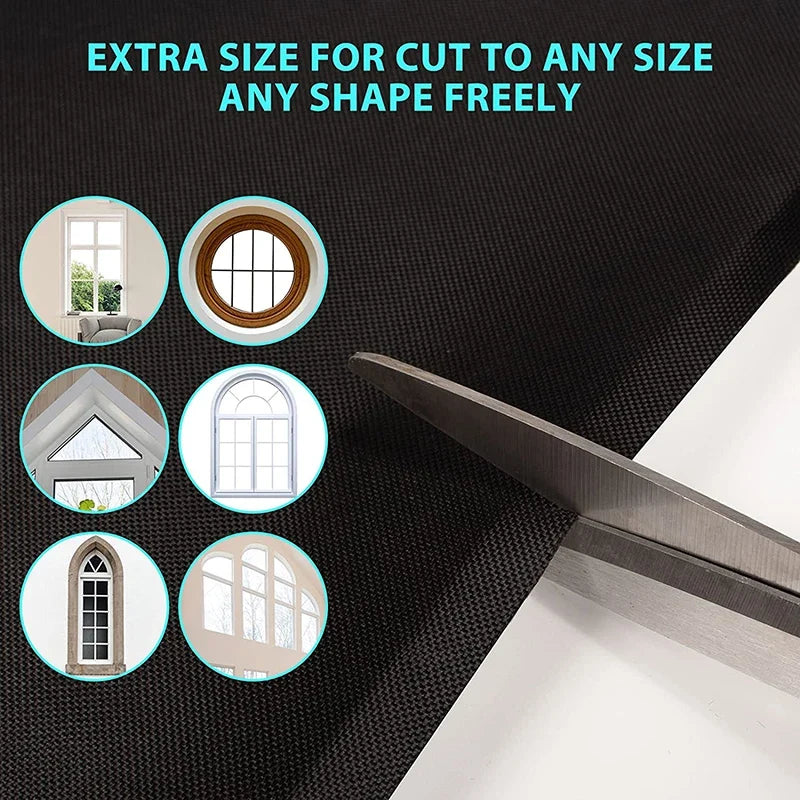 Removable Blackout Window Cloth, 100% Light Blocking Privacy Curtain