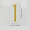Golden Door Number with Backing Adhesive 7cm Metal House Number Apartment Door Number for Outdoor Hotel Home Mailbox Label