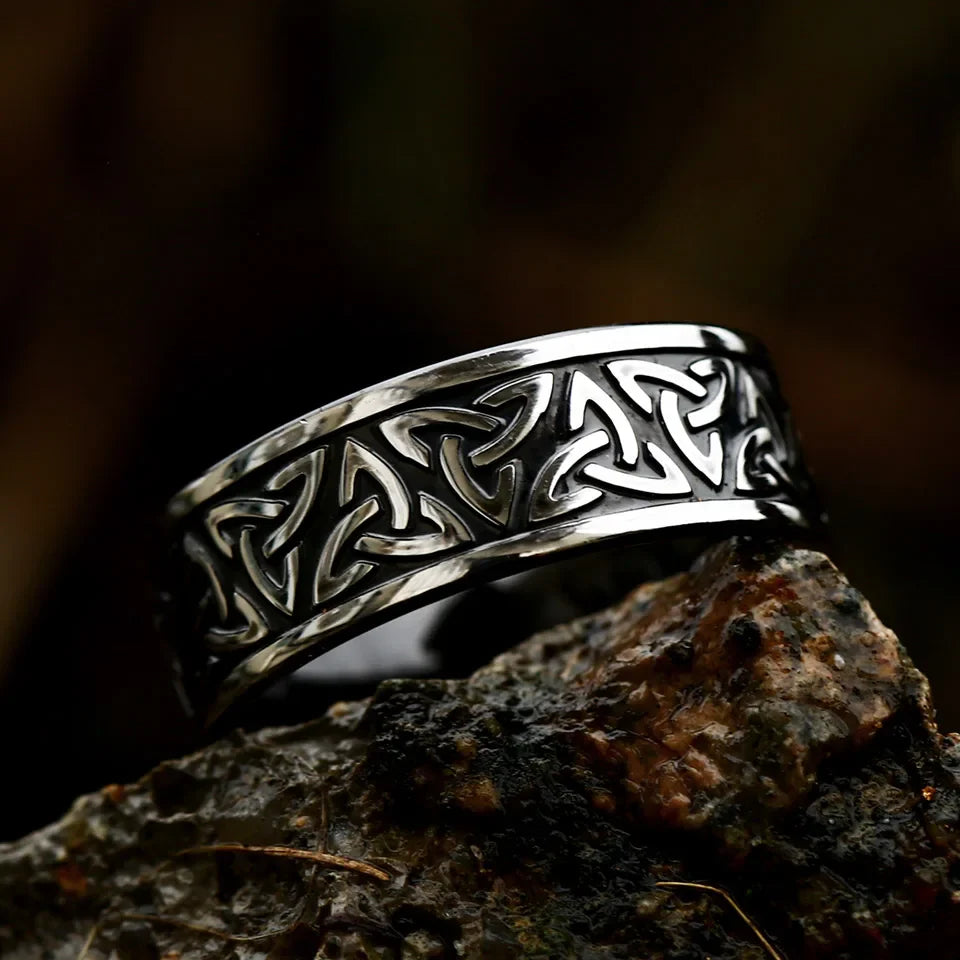 Fashion Vintage Vikings Valknut Ring For Men Women Stainless Steel Simple Rings Party Personalized Jewelry Gifts Dropshipping