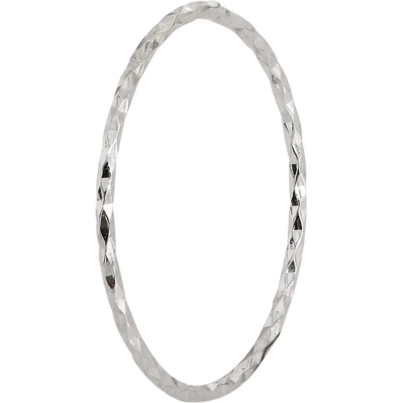 925 Sterling Silver Simple and Versatile Plain Ring Foldable Ring Party Jewelry Accessories For Women and Girls