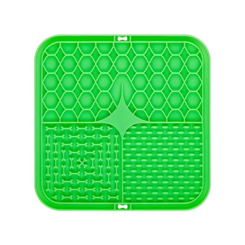 Silicone Dog Lick Mat with Suction Cups – Slow Feeder Lick Pad for Dogs