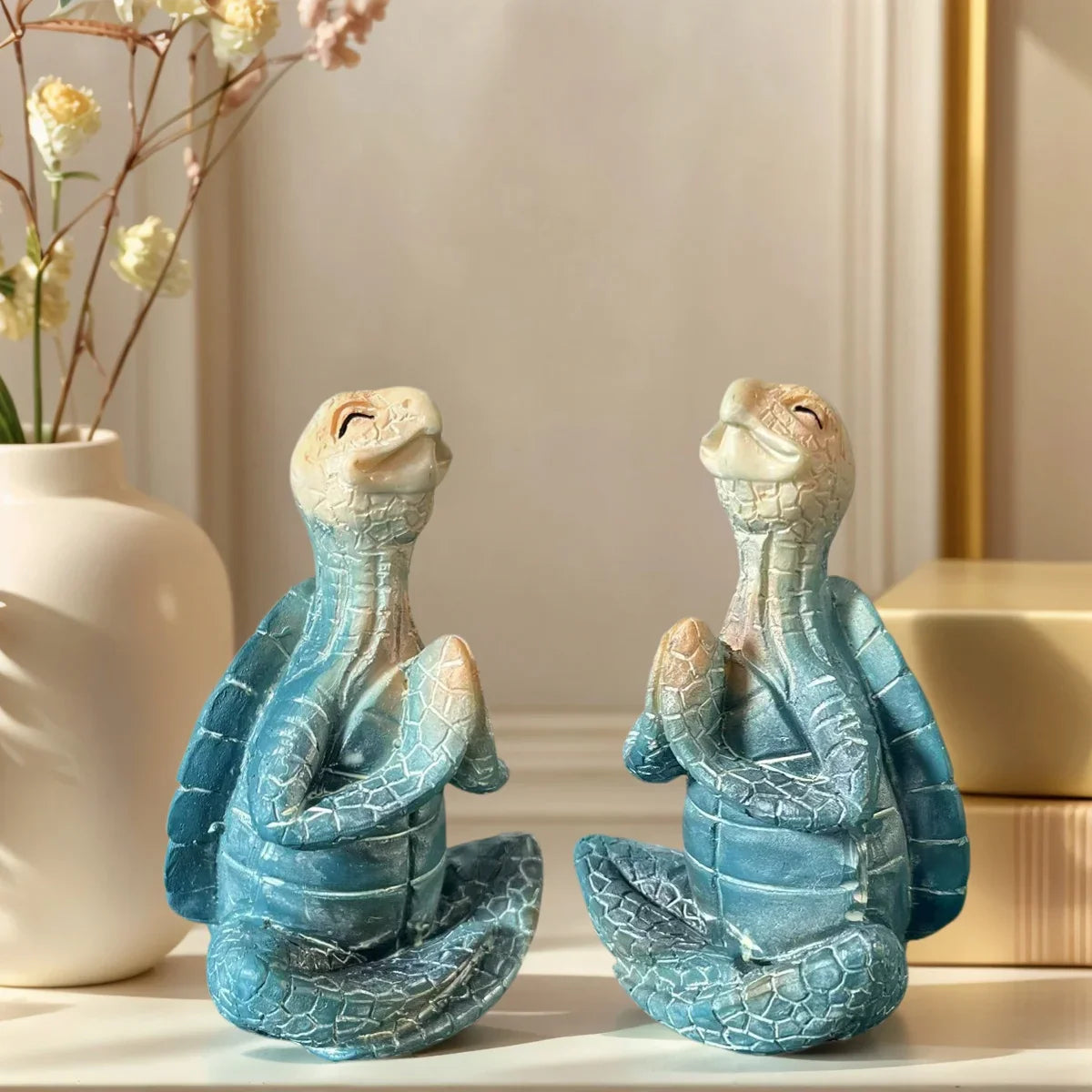 Meditation Turtle Zen Resin Sculpture for Home and Garden Decor - Image 5