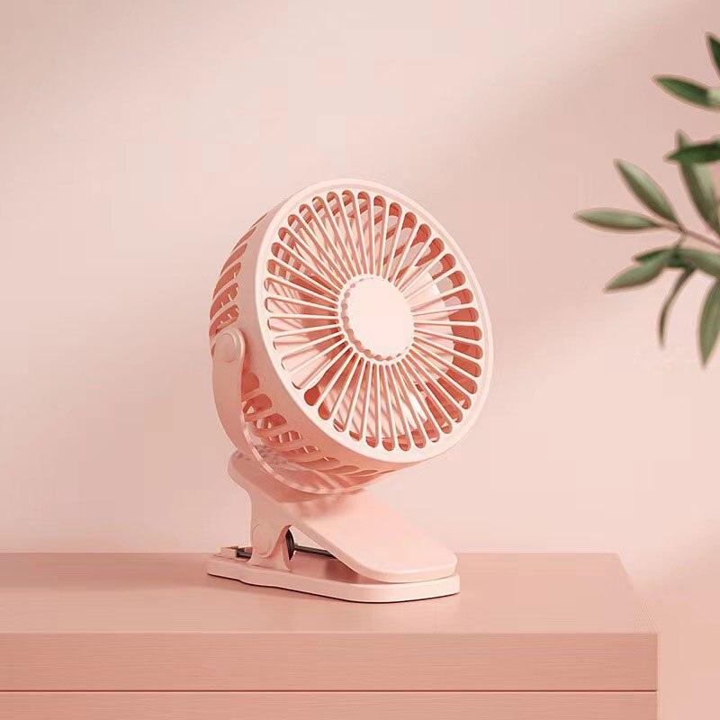 Portable Stroller Fan with Strong Clip, 3-Speed USB Rechargeable