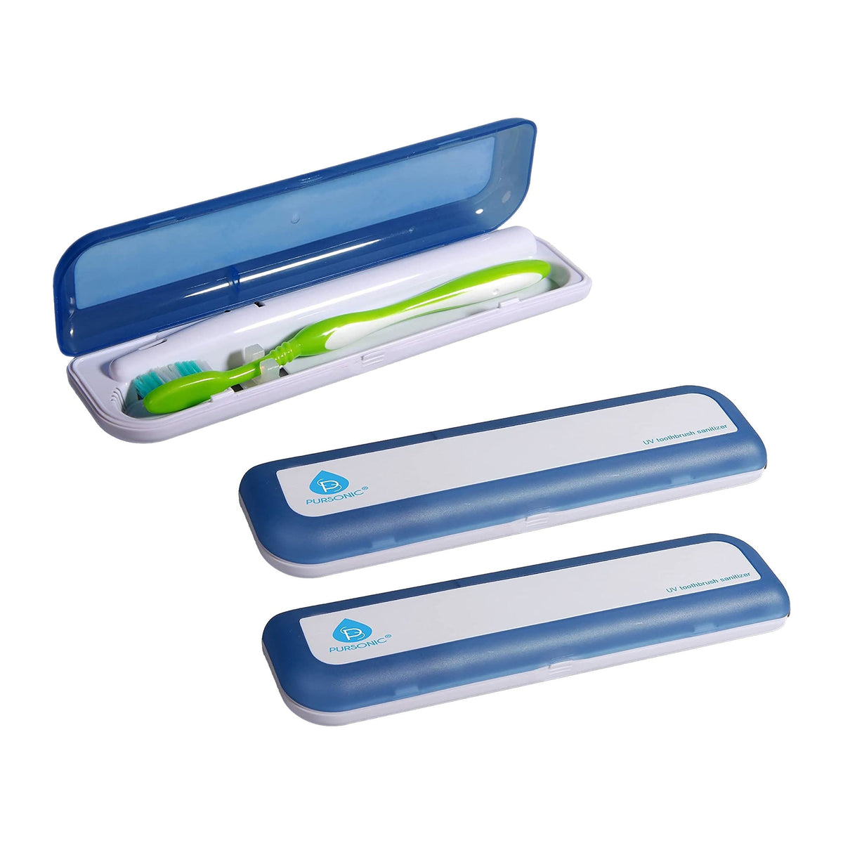Pursonic 3-Pack Portable UV Toothbrush Sanitizer Bundle – Compact Protection for a Cleaner Smile
