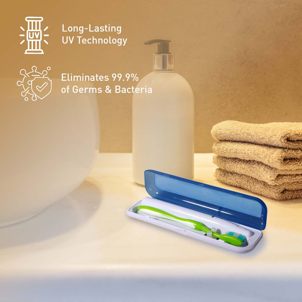 Pursonic 3-Pack Portable UV Toothbrush Sanitizer Bundle – Compact Protection for a Cleaner Smile