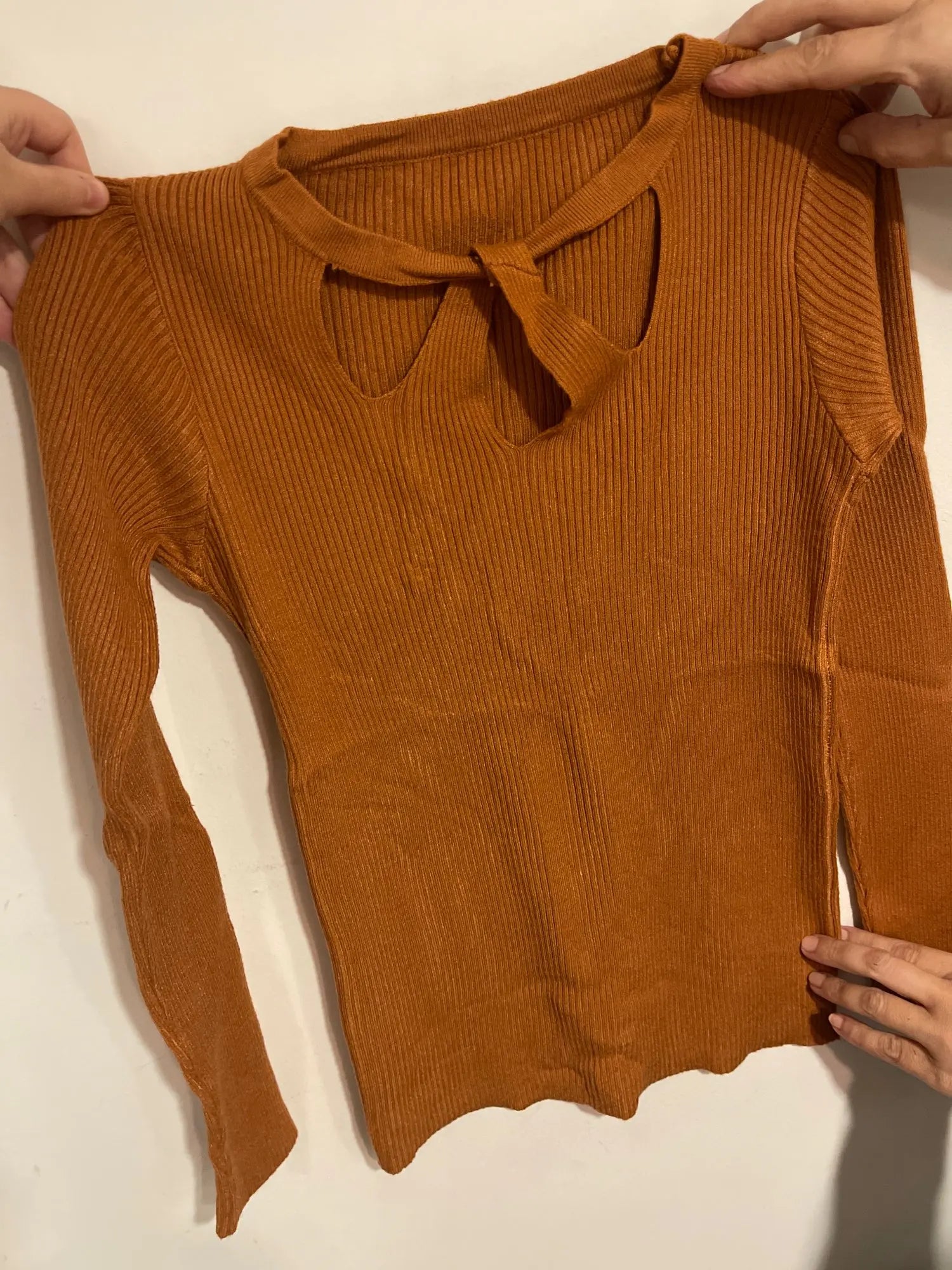 Women's Sexy Ribbed Pullover Sweater with Cutout Detail - Image 7
