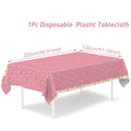 Pink Donut Disposable Tablecloth Doughnut Table Cover Girls 1st Birthday Party Decor Kids Wedding Birthday Supplies Baby Shower