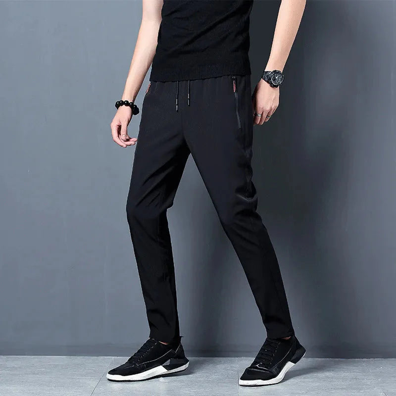 Slim Fit Stretch Jogger Pants with Elastic Waist