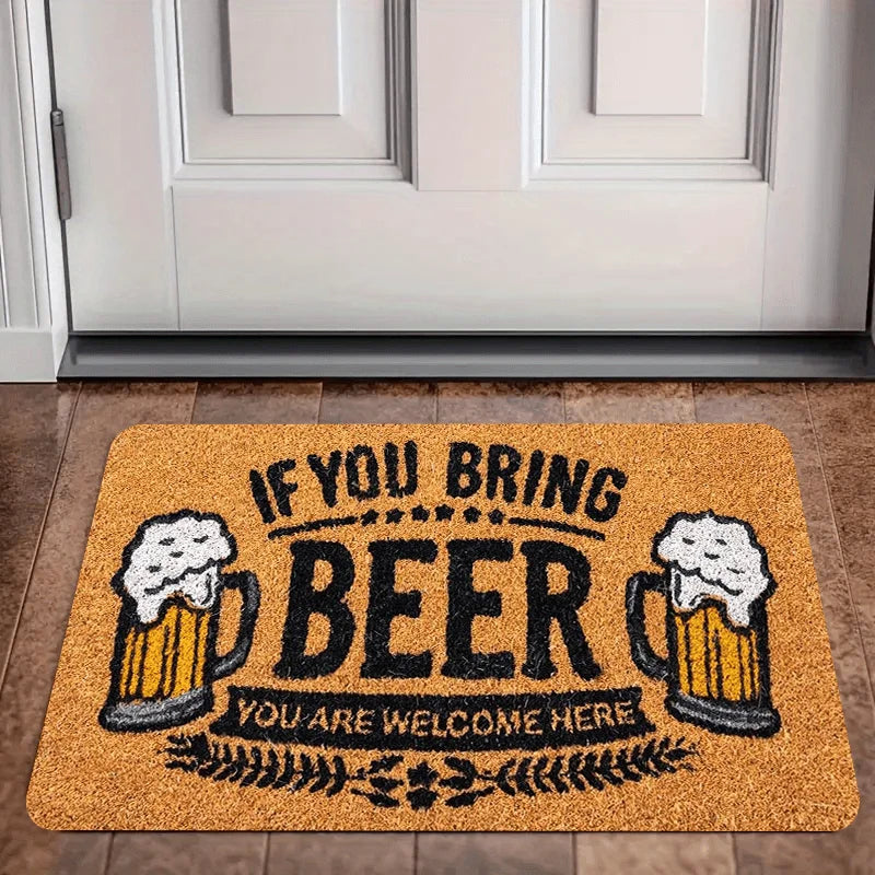 VIKAMA Beer Lovers Welcome Rug Living Room, Bedroom, Entryway Doormat Soft, Comfortable, Skin-Friendly Carpet Home Decor