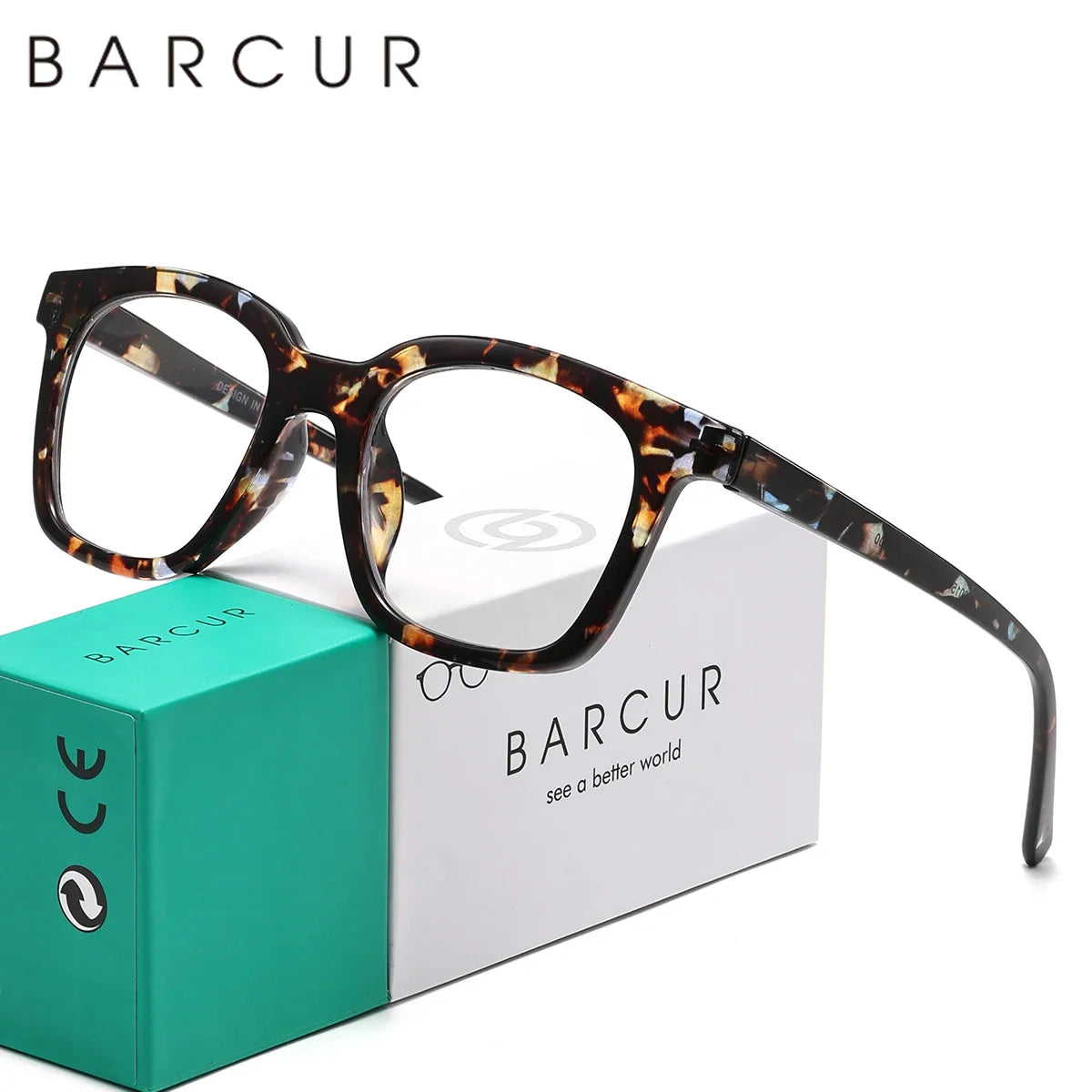 Retro Leopard Pattern Reading Glasses Rectangular Small Frame