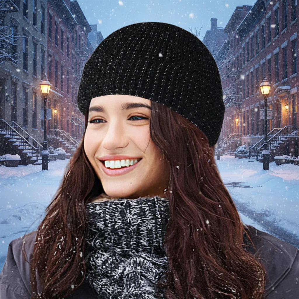 Unisex Winter Reflective Beanie – High Visibility Noctilucent Knit Hat