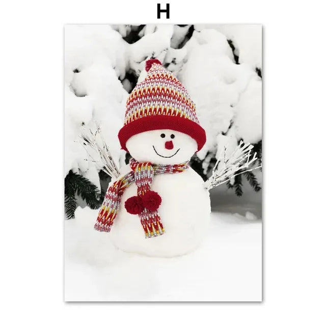 Winter Snow Scenery Christmas Wall Art Unframed Canvas Prints - Image 15