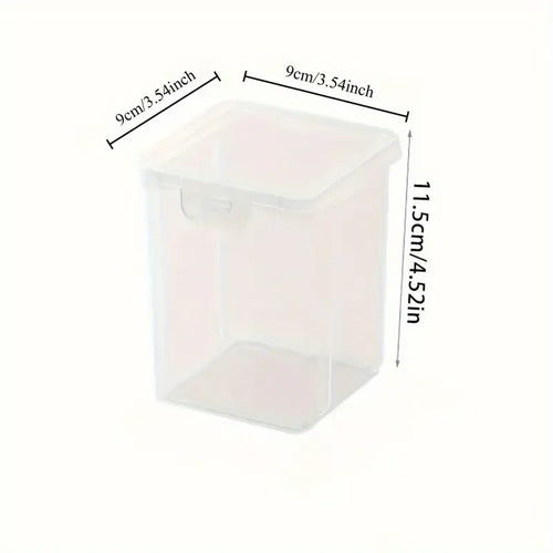 1Pc Stackable Transparent Hair Accessory Storage Box with Snap Lid - Dustproof, Waterproof, Plastic Organizer for Jewelry
