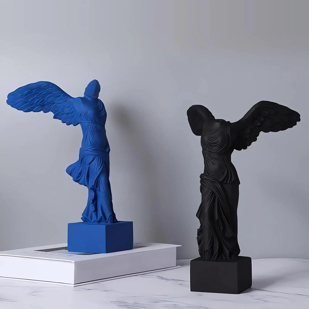 Winged Victory Goddess Statue Greek Roman Resin Home Ornament - Image 2
