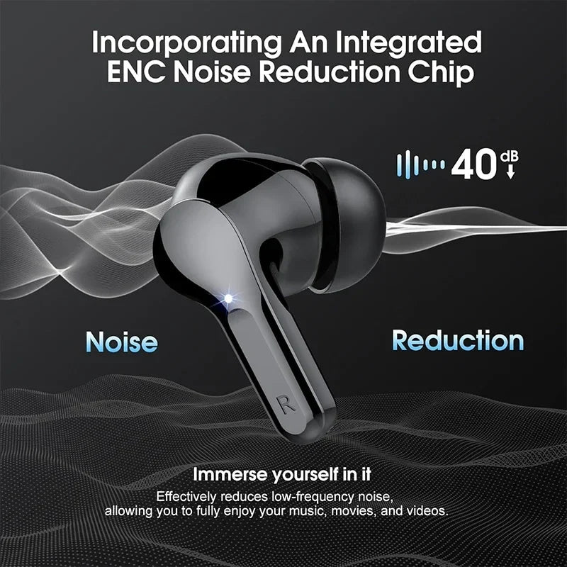 Wireless Earbuds with LED Display – Bluetooth 5.3 TWS In-Ear Headphones, ENC Noise Cancelling Mic, 48H Playtime, HiFi Stereo