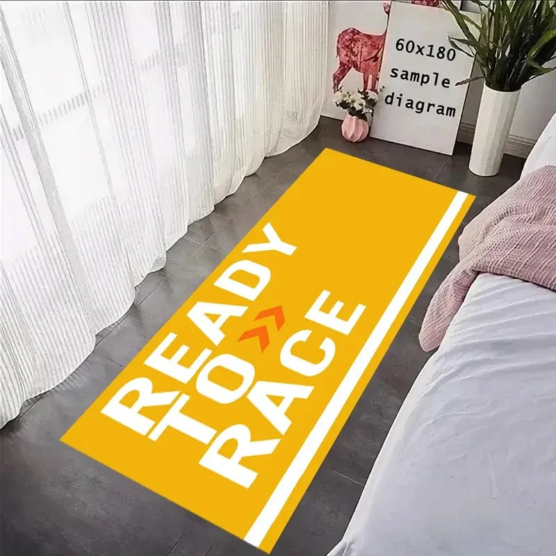 Ready To Race Motorcycle Carpet Garage Mat Racing Cool Moto Display Motorcycle Display Hallway Anti-slip Mat Home Decoration