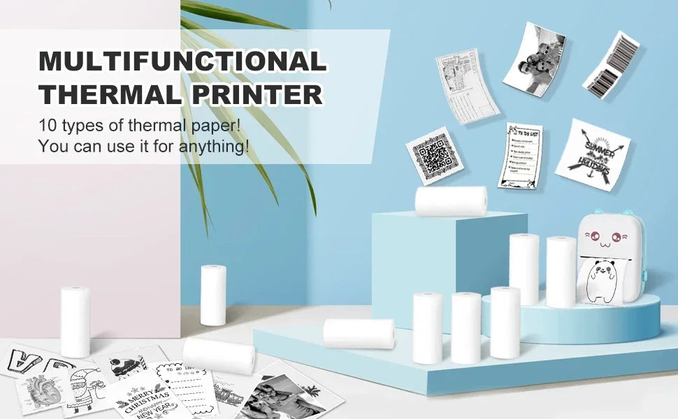 Mini Portable Thermal Label Printer – Self-Adhesive Sticker Printer