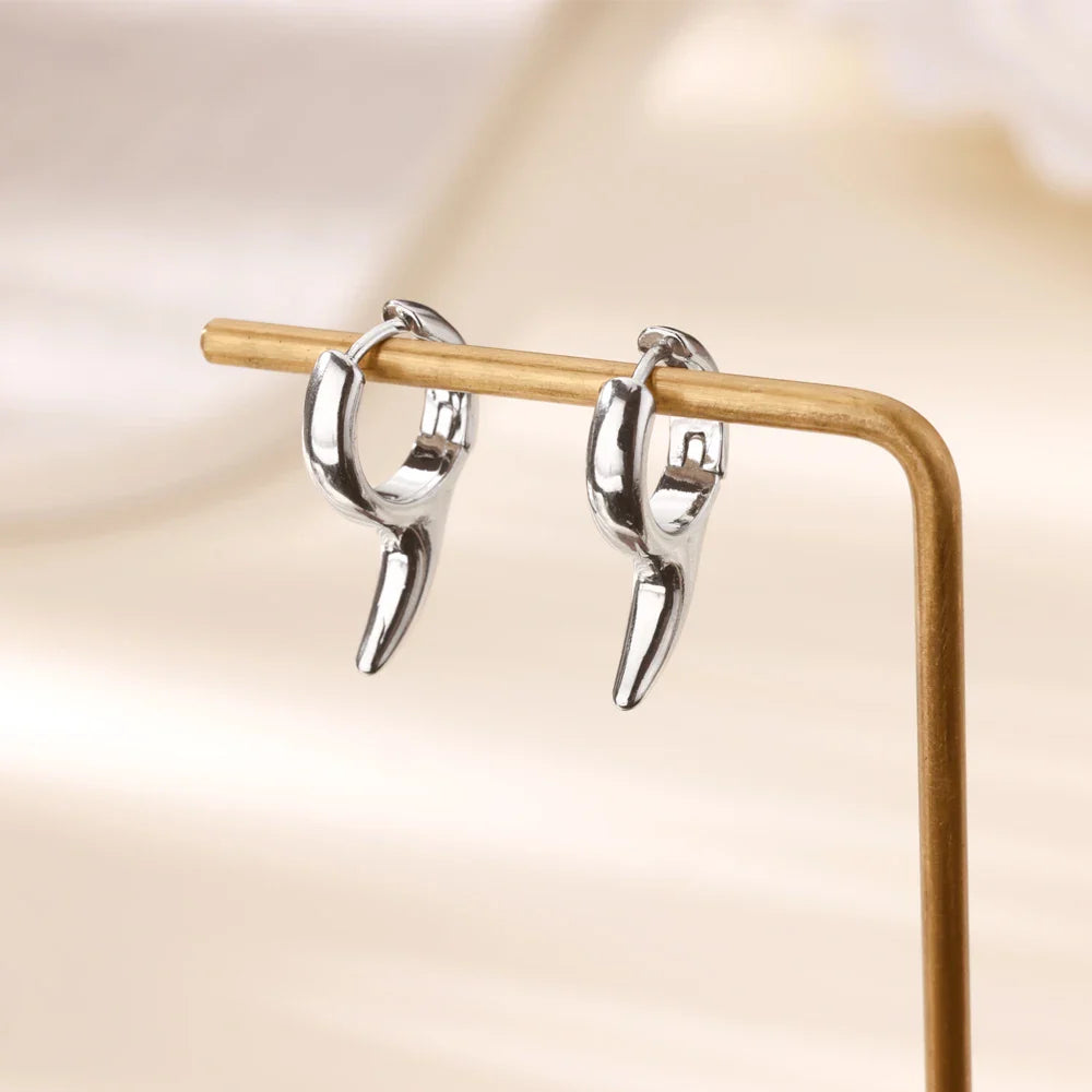 Geometric Hook Earrings For Women Stainless Steel Gold Color Jellyfish Dangle Drop Earrings 2025 Trend Piercing Wedding Jewelry